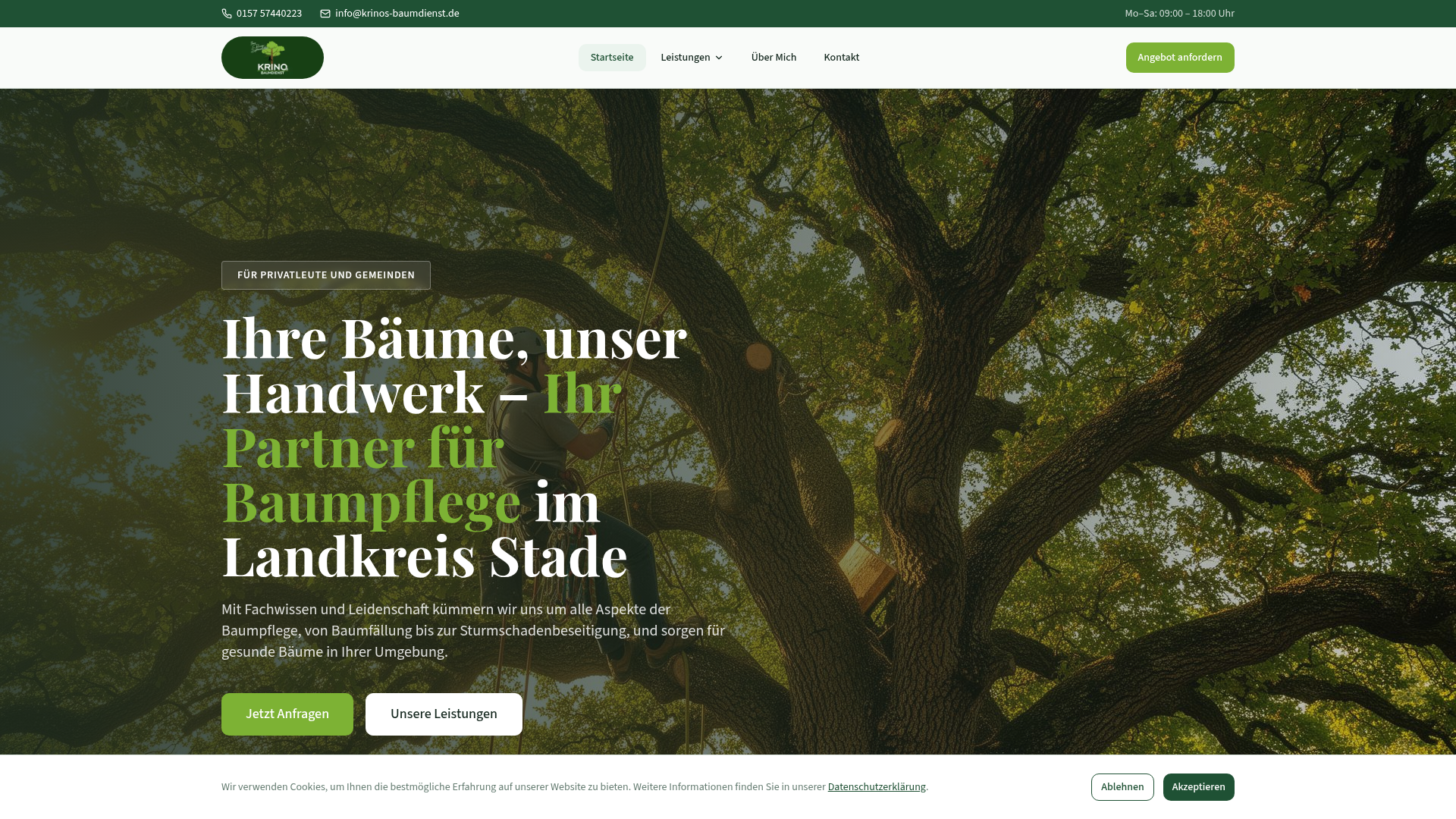 Website Krinos Baumdienst